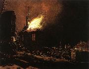 POEL, Egbert van der The Explosion of the Delft magazine af Spain oil painting reproduction